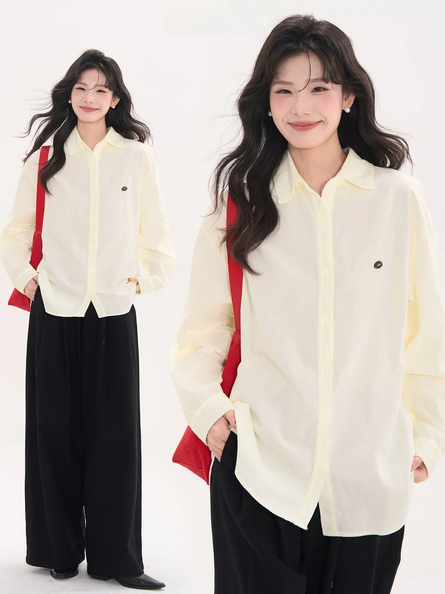 

Женский вельветовый кардиган Heme с небольшим логотипом, повседневный, для работы, простой, осенний, легкий, хлопковый, с длинными рукавами, свободного кроя, на пуговицах