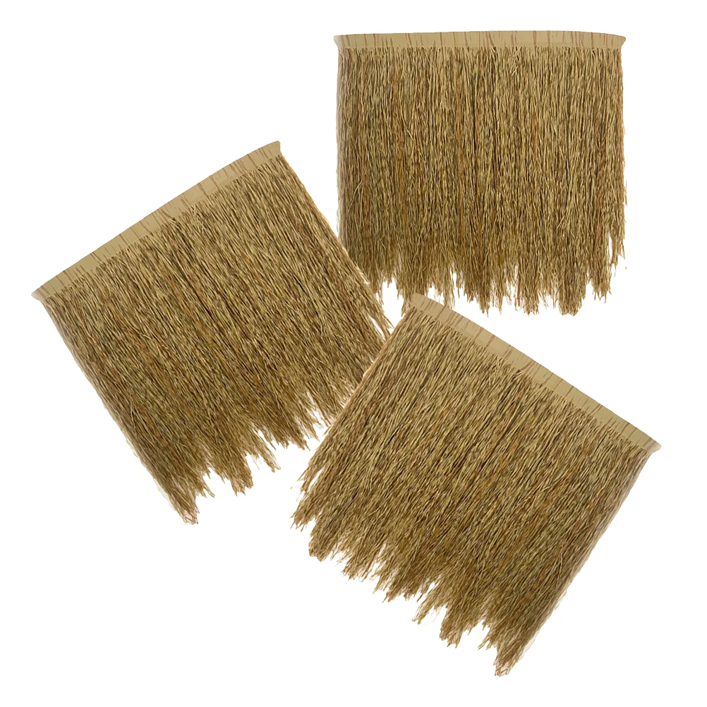 

3pcs Simulated Thatch Roof Artificial Straw Garden Decor For Landscaping Patio Balcony Diy Thatch Roofing Outdoor Fake Grass Mat