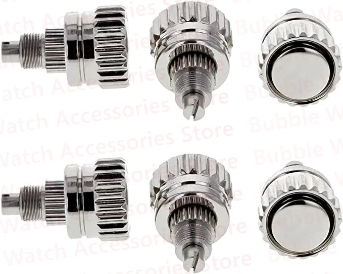 Stainless Steel Daytona Watch Crown Screw Pusher Compatible Fit For Rlx Watch 16518 16519 16520 16523