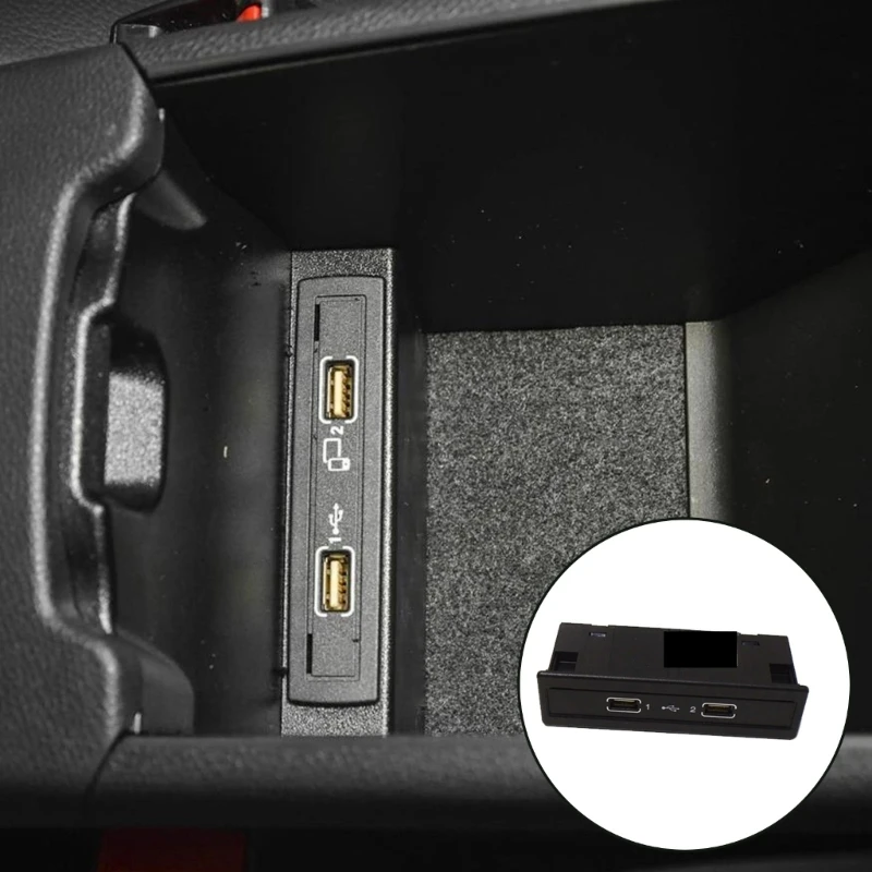 Center Console USB Media Input Panel A2058200326 2-Port Assembly Integrated USB-A Faceplate for W205 X253 W213 Console X37F