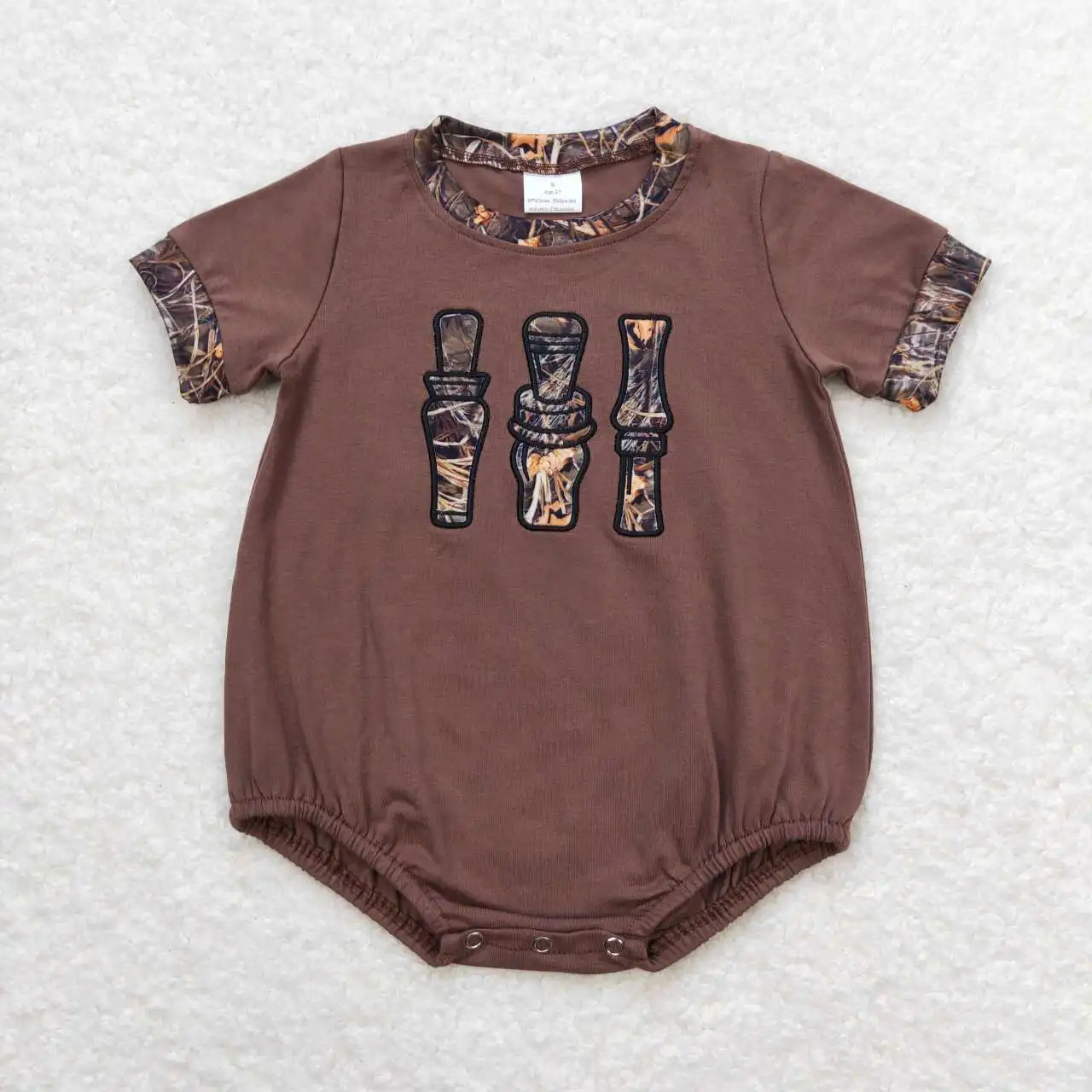 Little Boys camo brown Rompers summer Clothing Newborn baby boutique wholesale infant baby kids short sleeves bubble onesie