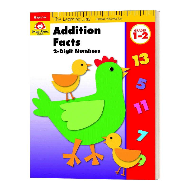 

Evan-Moor Addition Facts to 18, 2-Digit Numbers (Learning Line) aged 5 6 7 8 English Word books 9781596731974