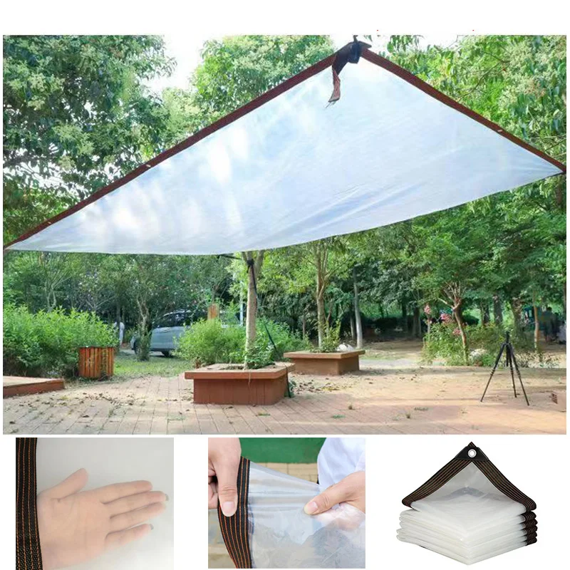 Clear Waterproof Tarp Pe Rainproof Cover For Camping Plants Greenhouse Patio Transparent Waterproof Tarpaulin Glass Insulation