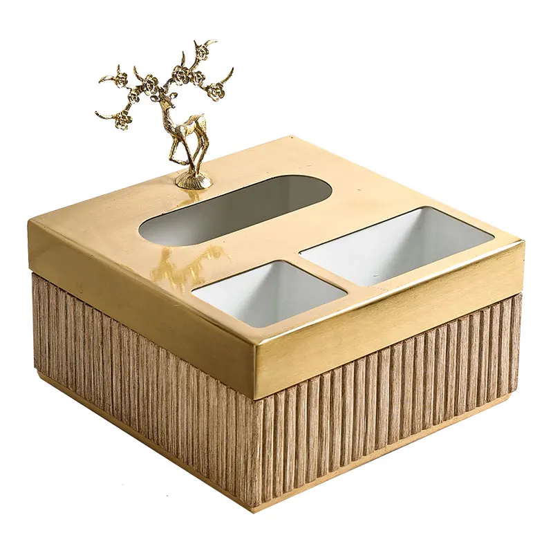 

Creative light luxury multi-functional tissue box simple living room paper remote control storage