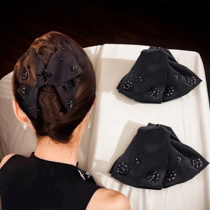 أنيقة كبيرة الراين القوس مشبك شعر السلطعون اللؤلؤ دبابيس الشعر النساء الفتيات الحلو حلية شعر مقاطع الشعر موضة إكسسوارات الشعر #4