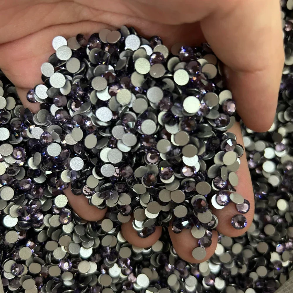 Flache Rückseite Glas Strass Kristall Strass runde Edelsteine Flatback lose Edelsteine für Handwerk Nagel Gesicht Kunst Kleidung Schmuck