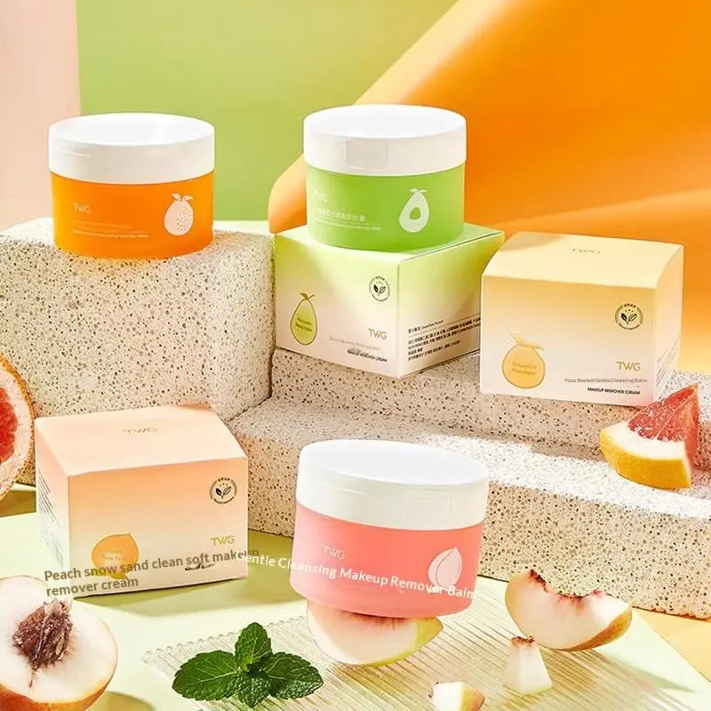 Crema desmaquillante de aguacate TWG, limpieza suave para ojos, labios y rostro, bálsamo limpiador nutritivo 2 en 1, desmaquillante para mujeres