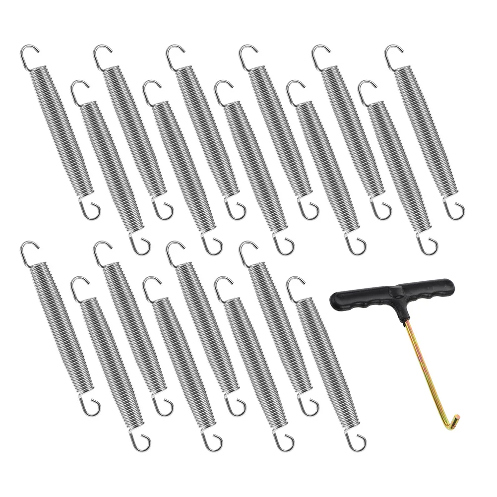 

1 Set Of Trampoline Springs Metal Galvanized Steel Wire Replacement Parts Sturdy Durable Bounce Enhancement Compact Portable
