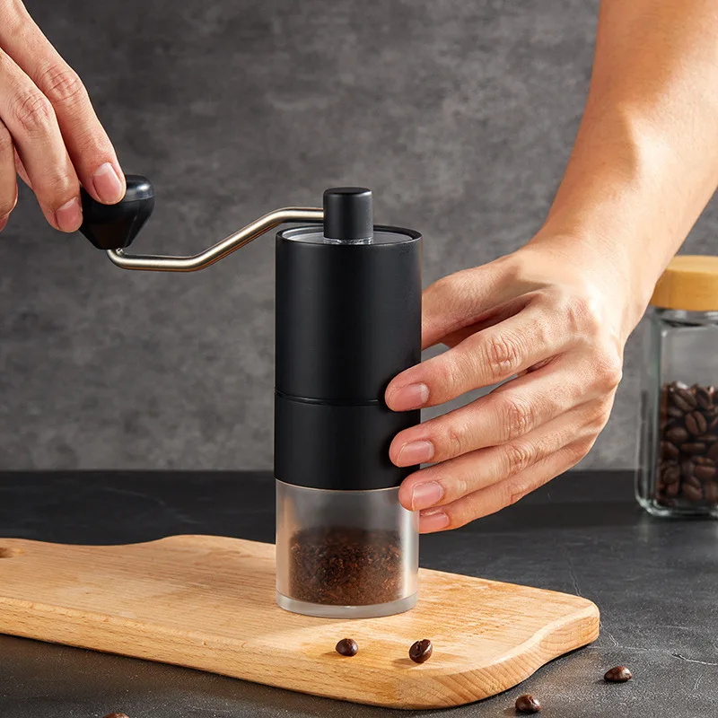 

Portable Manual Coffee Grinder Espresso Hand Grinder Double Bearing Outdoor Coffee Bean Grinder for Home Kitchen Camping Travel