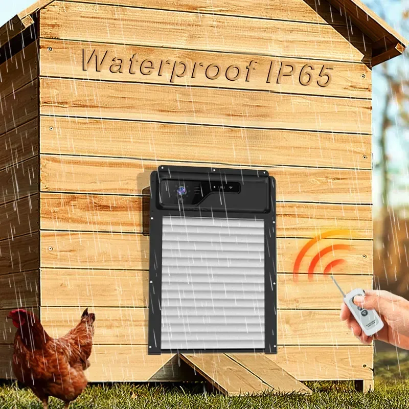 In stock Wholesale and Retail Timer and Night Vision Waterproof IP65 Smart Chicken Coop Door Opener With Camera