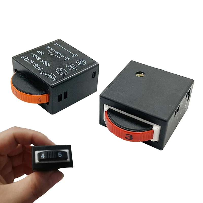 AC220V 6 Speed Regulation Controller Switch For Electric Grinder DR2-6/1FE 12A 250V Electric Angle Grinder Power Tool Access