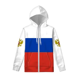 Russia Zipper Hoodie Custom Made Name Number Logo Sweatshirt Flag Russian Cccp Ussr Diy Rossiyskaya Ru Soviet Union Clothes