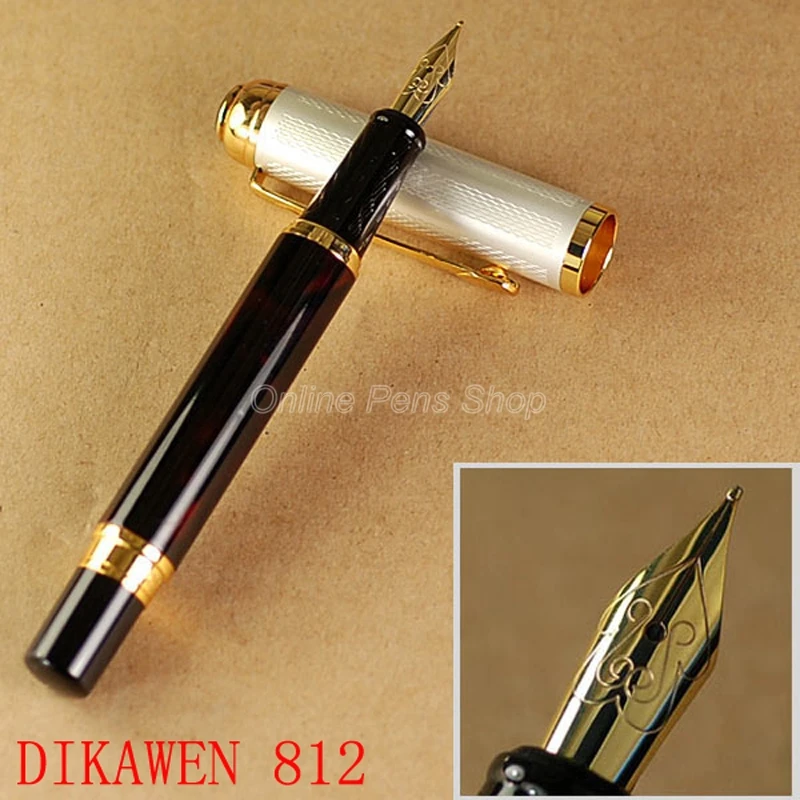 Dikawen 821 Medium Nib Fountain Pen Noble Wine Ivory Mesh Cap DF550