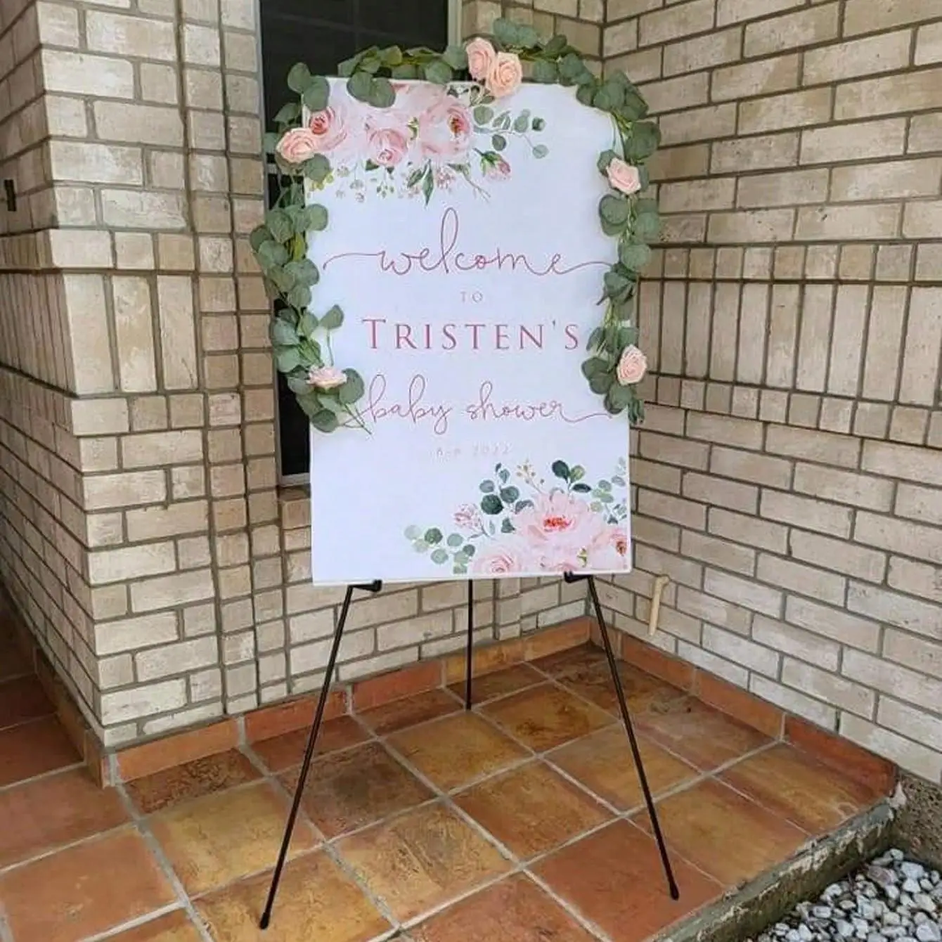 66inch Foldable Portable Display Stand, Foldable Banner Poster Sign Stand, Multifunctional Backdrop Stand, Suitable for Wedding Ceremonies, Engagement Parties, Graduation Parties, Wedding Favors, Wedding Supplies, and Adult Party Decorations