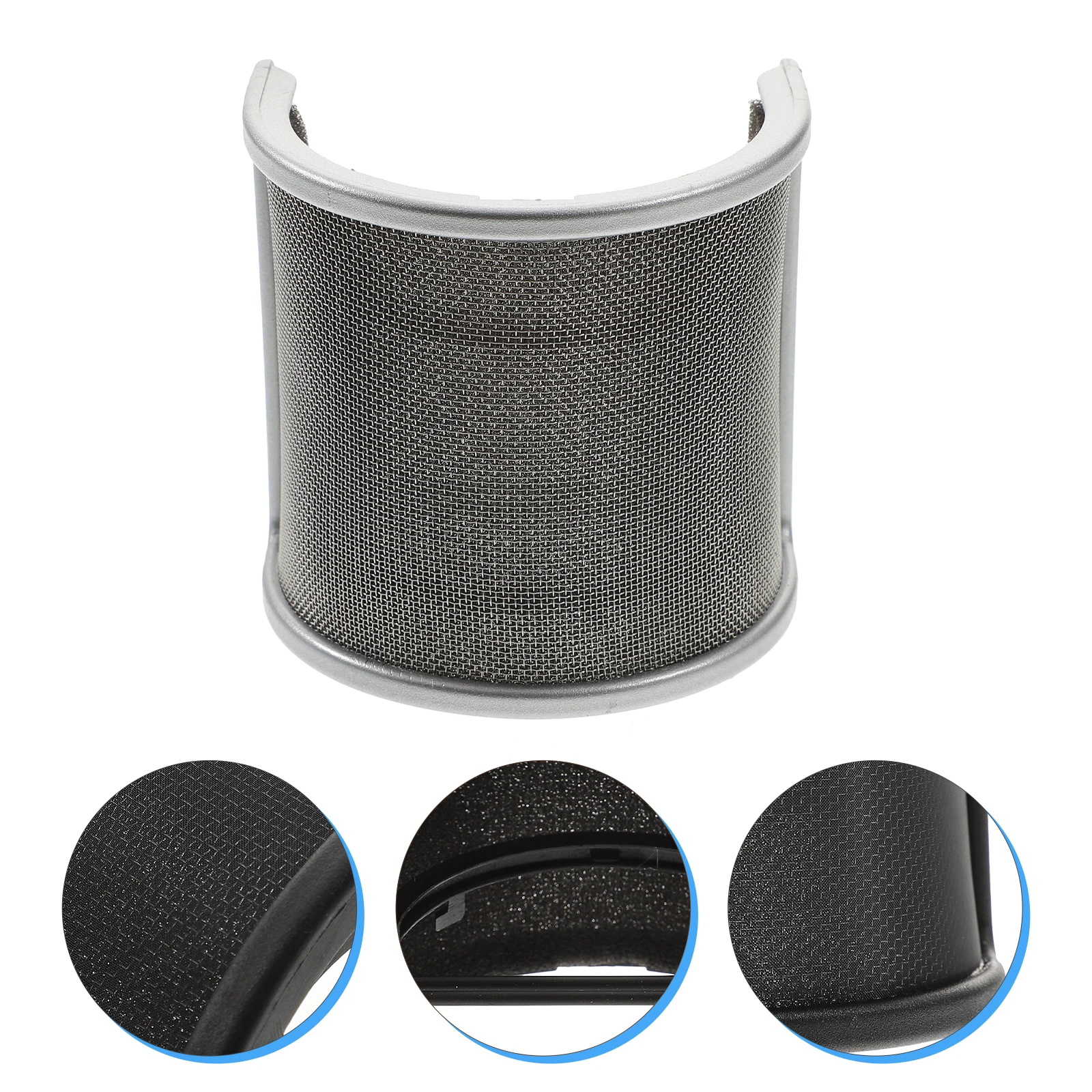 

Pop Filter Metal Windscreen 45-63Mm Foam Mesh Shield Protection Against Pops Breath Sounds Mic Filter Windscreen For