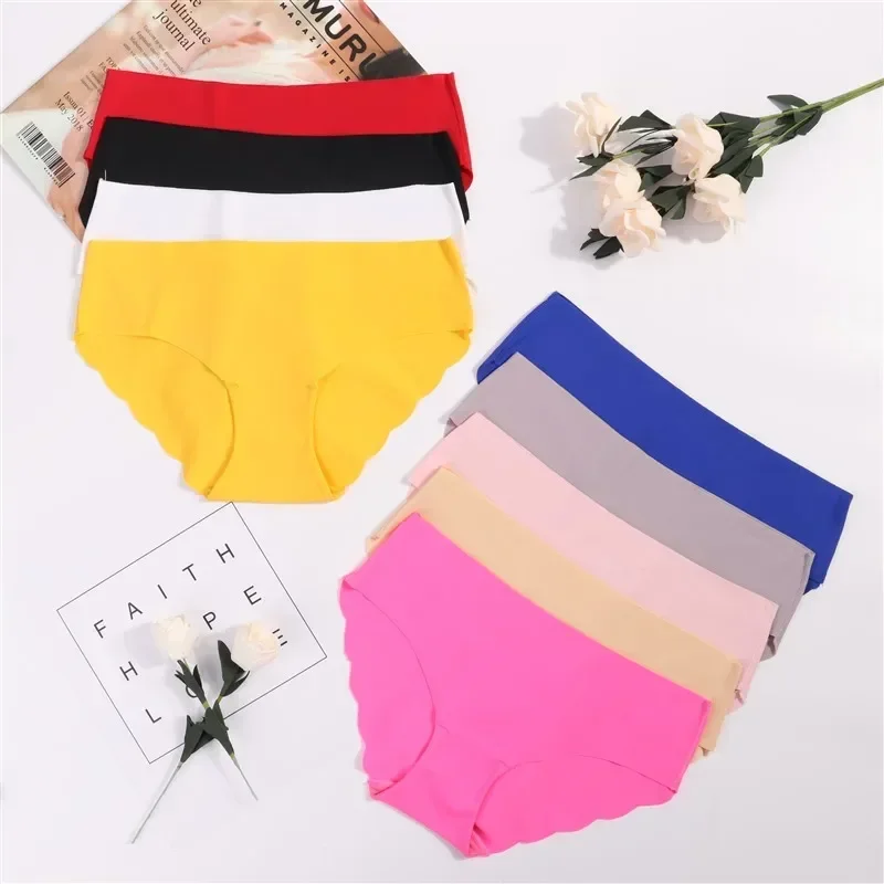 7PCS/Set S-2XL Women Seamless Ultra-thin Panties Female Underpants Sexy Comfort Panties Girls Briefs Seamless Underwear Pantys