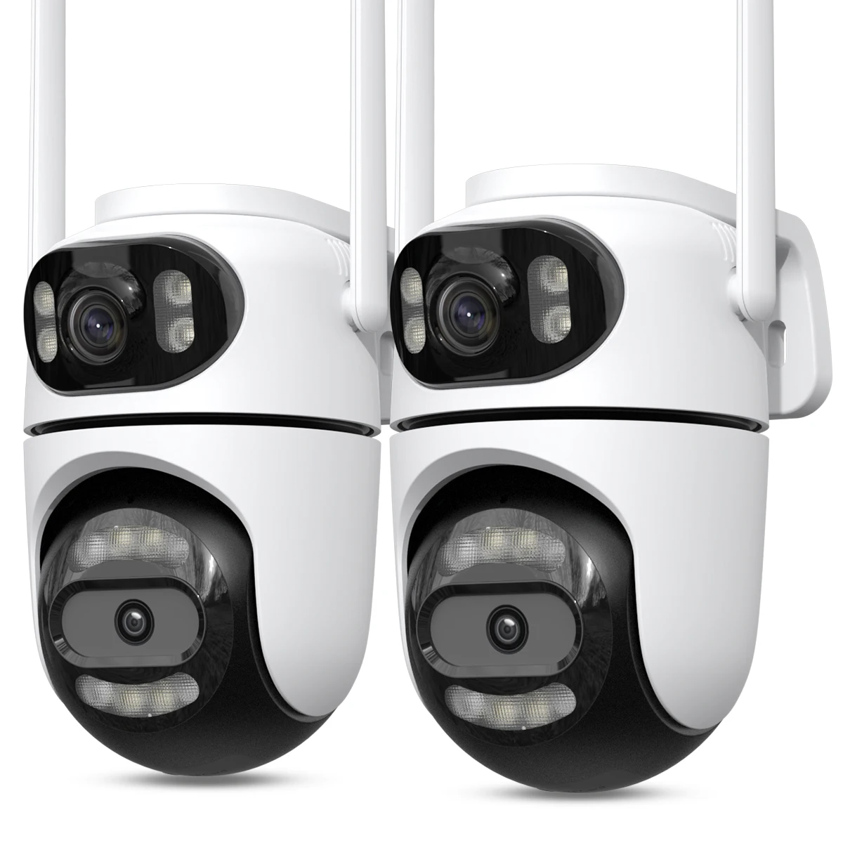 2 Pcs IP Camera External PTZ WIFI Cameras Automatic Tracking Video