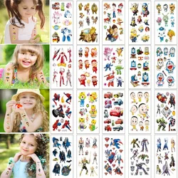 20 pz/set Cartoon Tatuaggi Temporanei per I Bambini Ragazze Ragazzi Anime Falso Tatoo Adesivo Mani Braccio Gamba Impermeabile Decorazione Del Partito A Tema