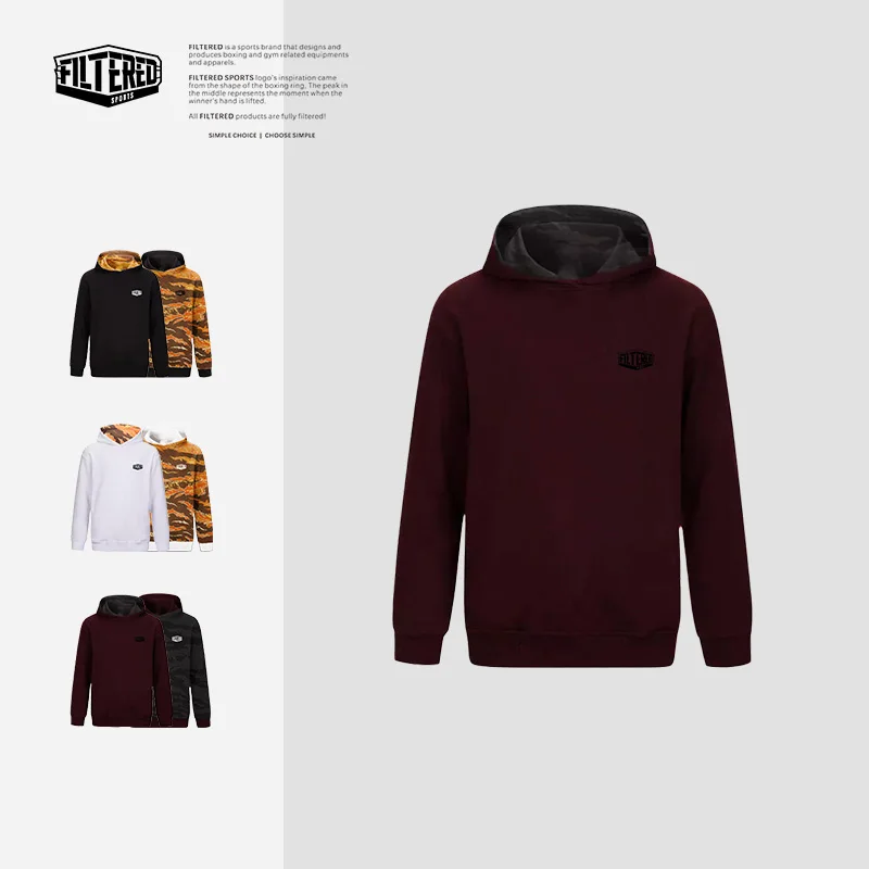

FILTERED Men's Sports Autumn Winter Sweatshirt Couple Sweatshirt Reversible Indoor Boxing Suit Casual Fitness Clothes Tide