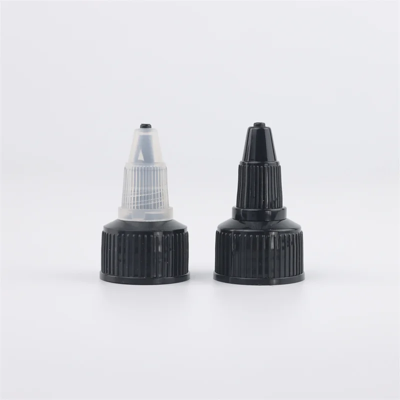 10pcs/lot Factory wholesale black white red 20 410 twist off cap twist top cap for gel bottle 18mm 24mm squeeze bottle