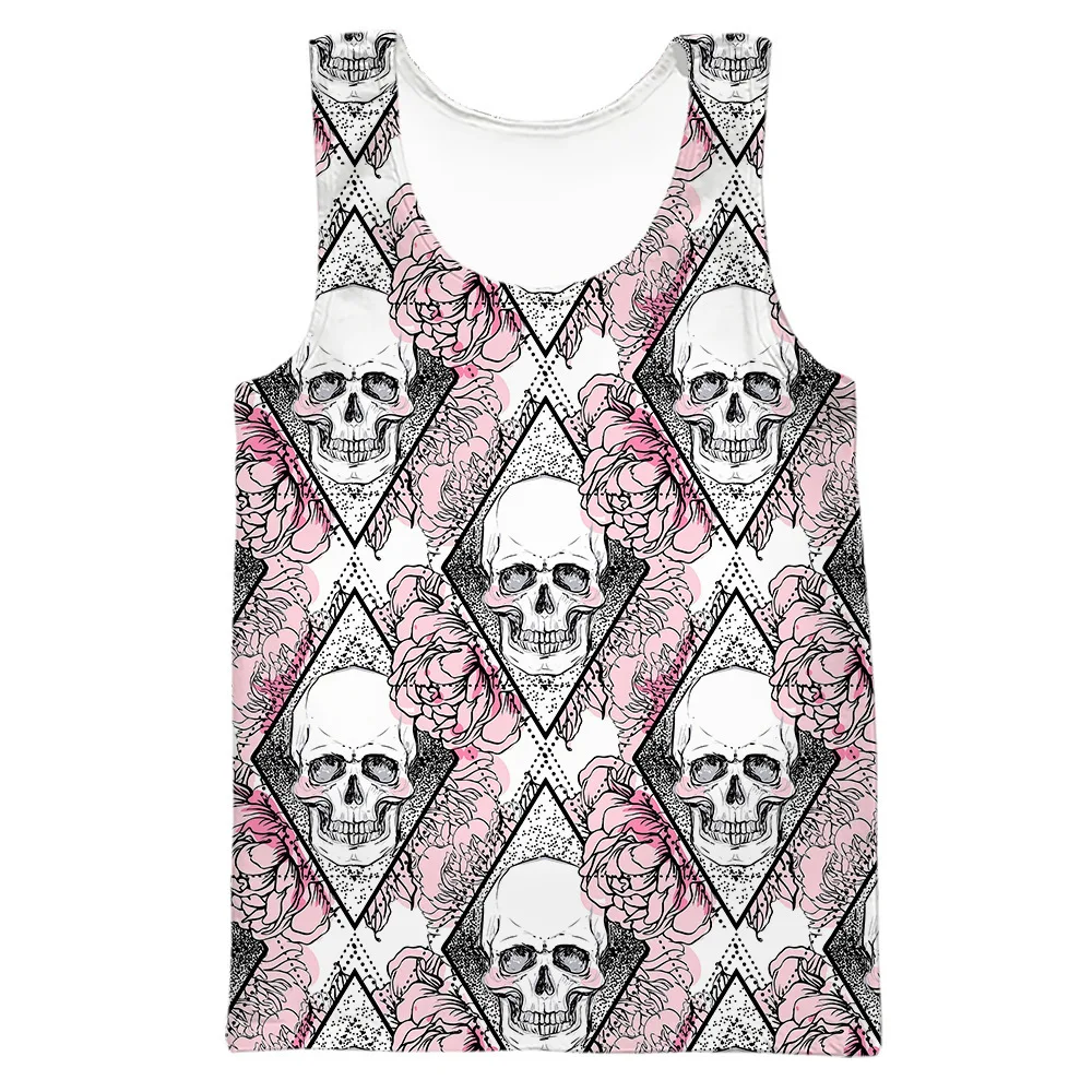 HOT Skull 3D Printed Casual Tank Tops Summer Undershirt Shirts Streetwear for Men/Women Fashion Vest Size S-7XL