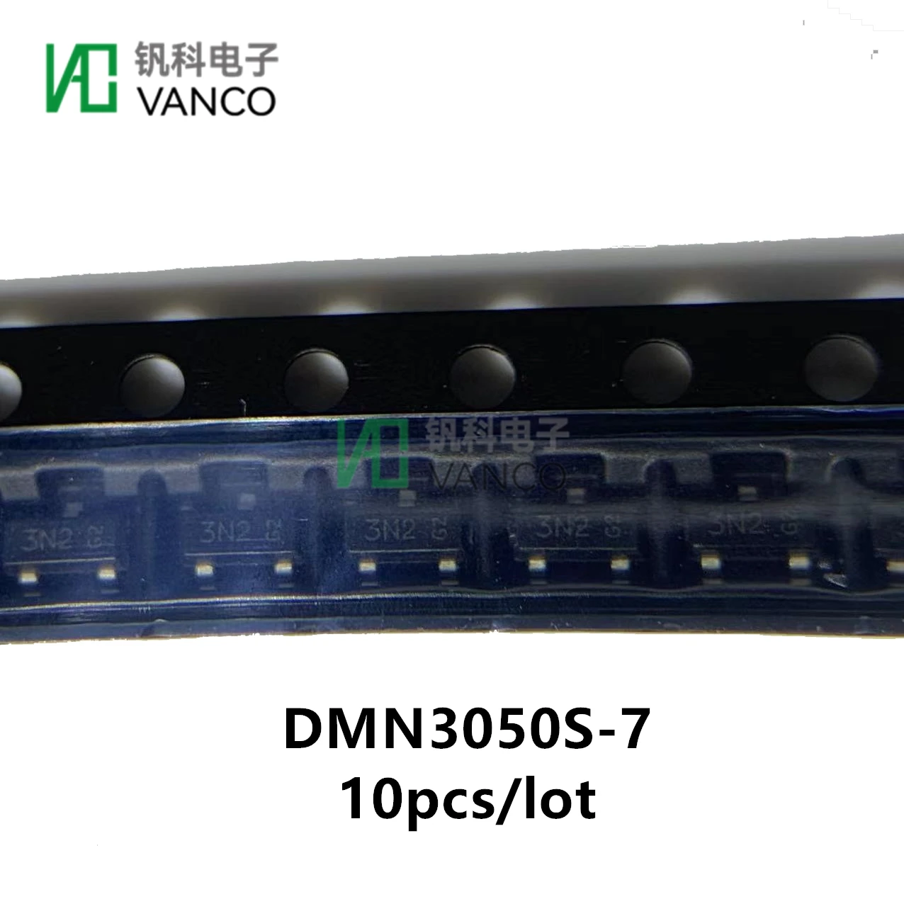 10 teile/los DMN3050S-7 Transistor Kit MOSFET N-CH 30V 5,2 EINE SOT23-3 In Sctock
