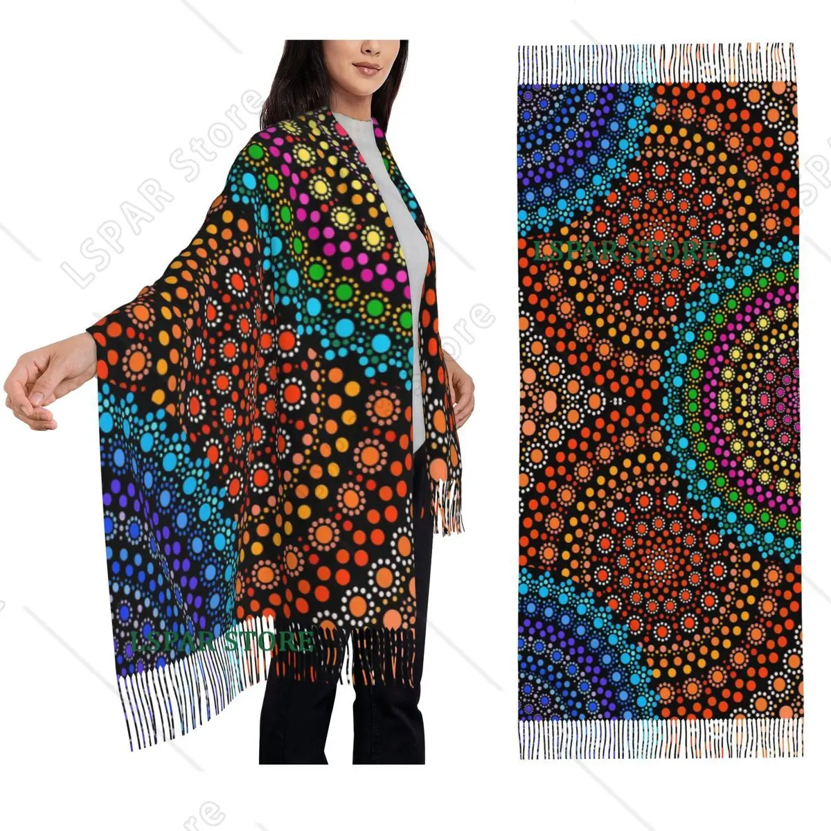 Australian Circle Scarf Tassel Scarves Shawls and Wraps Large Fall Winter Shawl Wrap