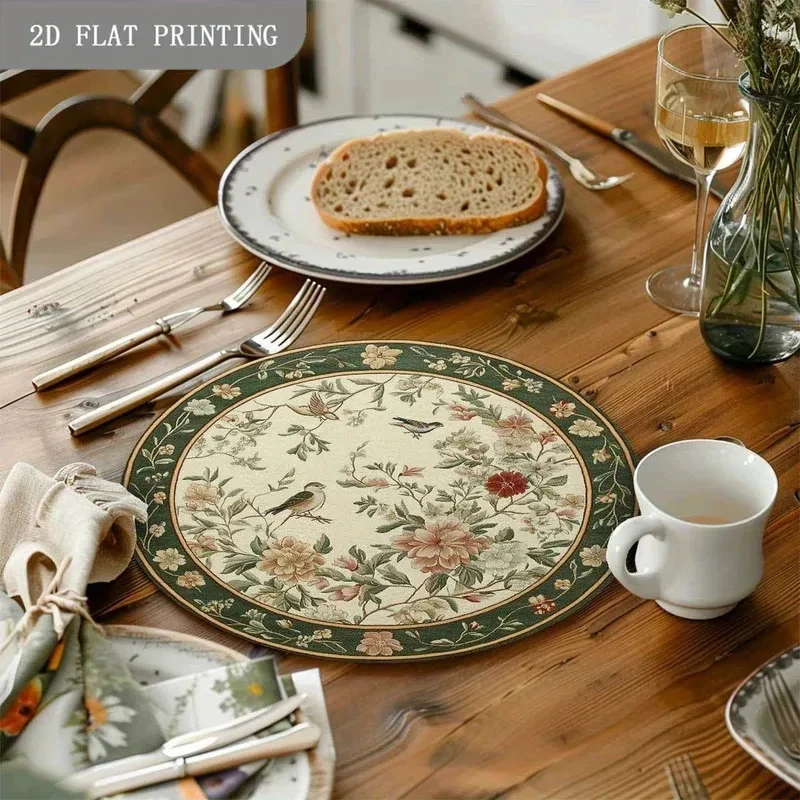 VIKAMA 4pcs Round Placemats Ru - Commercial Kitchen Table review and price