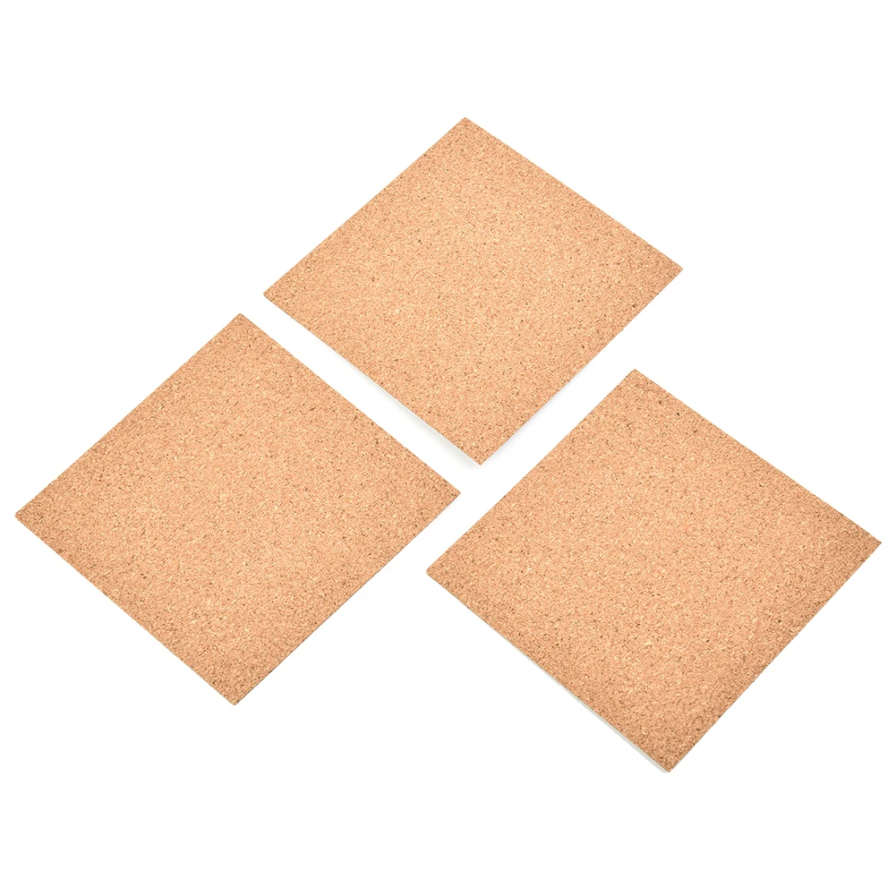 Pad Cork Mat Pack Replace Replacement Accessories Coasters Cork Mat Self-adhesive Backing 100 X 100 X 1mm 10Pcs