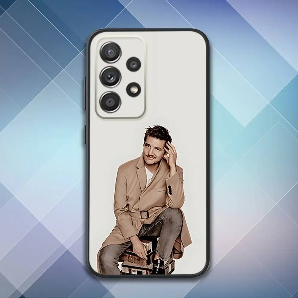 حافظة هاتف ممثل P-Pedro P-Pascal لهاتف سامسونج S 25,24,23,22,30,21,10,9,Ultra,Plus,Lite,FE,4,5G حافظة سوداء ناعمة