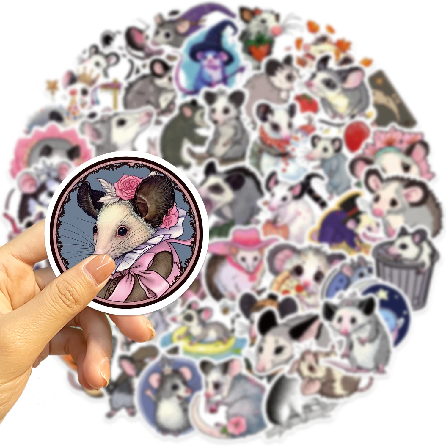 50PCS  Possum Scrapbook Stickers DIY Diary Laptop Luggage Skateboard Graffiti Decal Fun Stylish Classic Toys