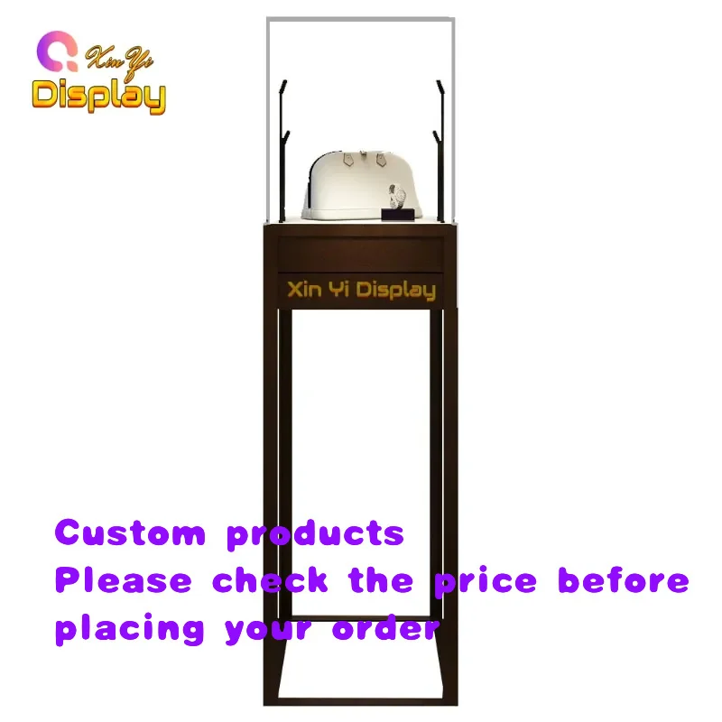custom.Custom Modern Glass Storage Rack Jewelry Display Cabinet With LED Lighting Shopping Mall Retail Jewelry Sh