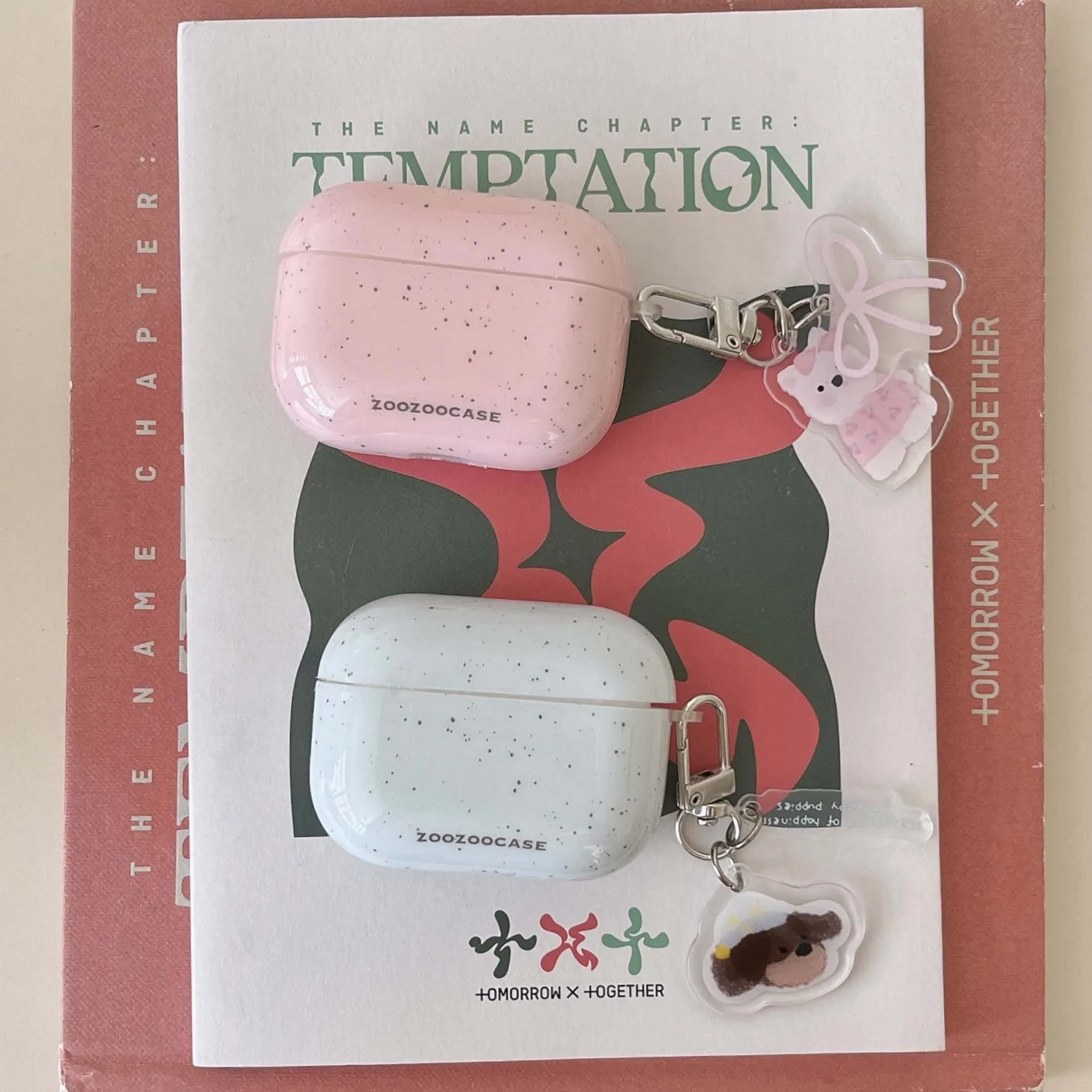 Ins 심플한 잉크 스플래시 이어폰 케이스, 애플 에어팟 1, 2 프로, 2 프로, 귀여운 펜던트 충전 박스 쉘, 에어팟 3, 4 가지 색상