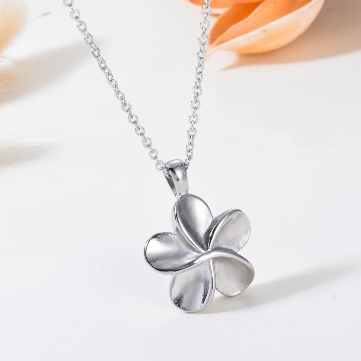 Cremation Jewelry for Ashes Flower Shape Pendant Memorial Ashes Holder Urn Pendant Stainless Steel Urn Necklace for Human Pet