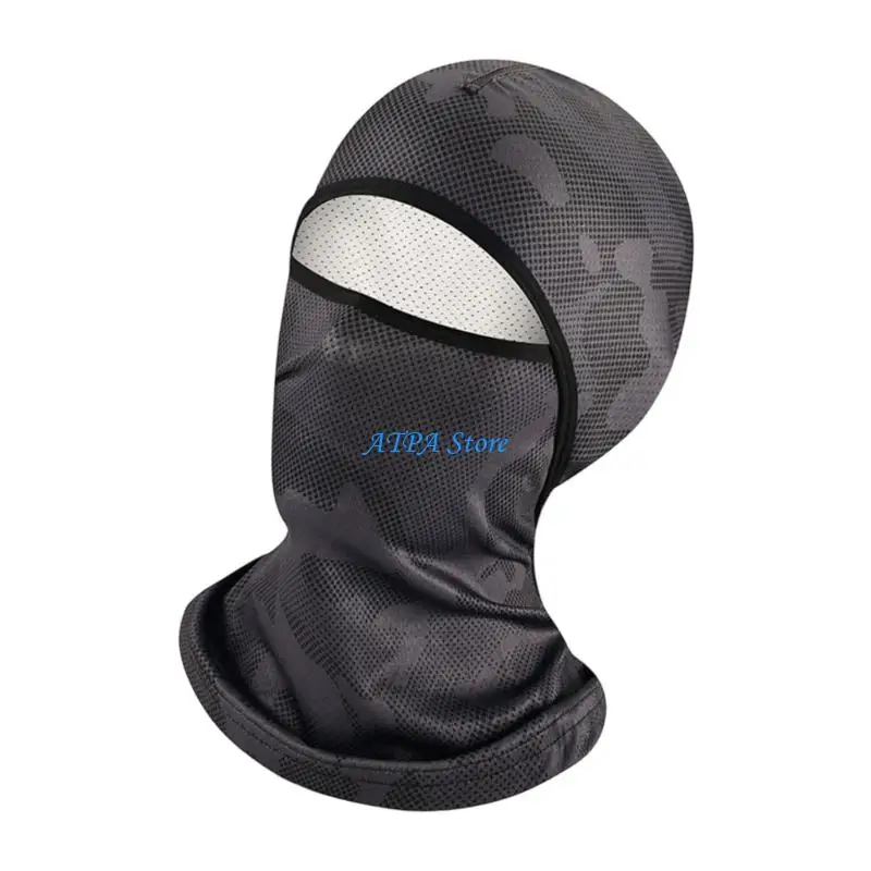 

U13C Full Coverage UV Head Cover Quick Dry Ice Silk Fabric Elastic Adjustable Designing for Motorcycle Riding
