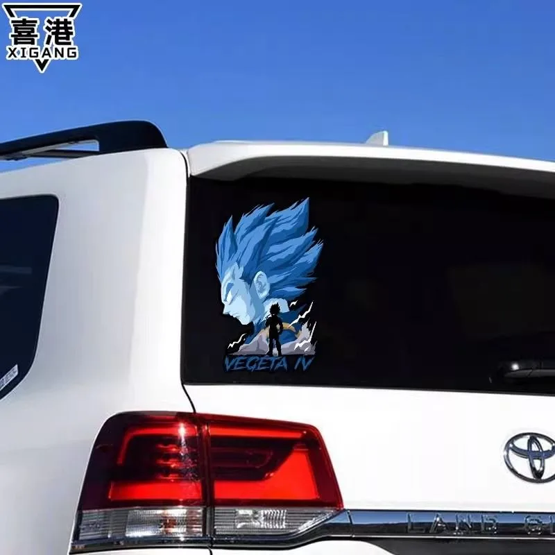 Anime Cartoon Personalized Car Sticker Dragon Ball Vegeta JDM Computer Case Sticker Bicycle Rear Window Sticker