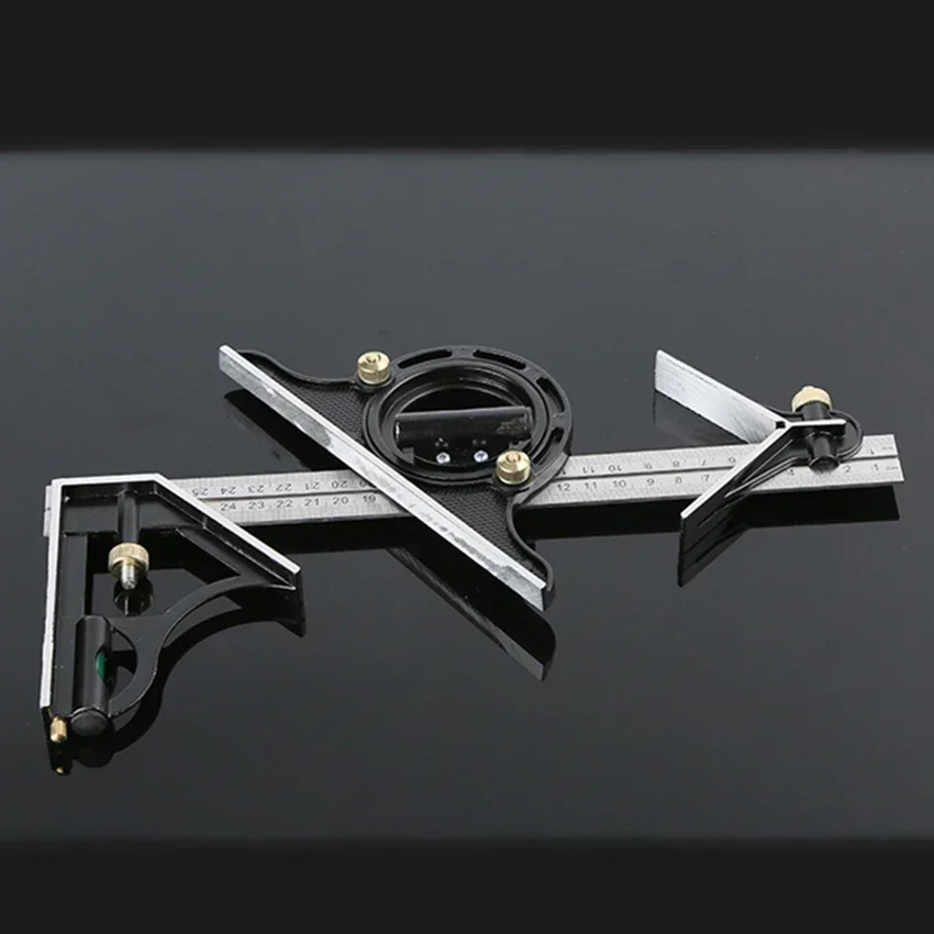 New 3 in 1 Combination Square Angle Finder Protractor 45° 180° Adjustable Separable Ruler 300mm Woodworking Measuring Tools