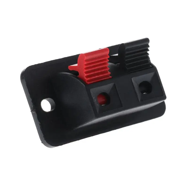 10st Veerclip WP2-4 Stereo Luidsprekerplaat Aansluitstripbord 2-weg Binding Post Connector Socket Blok Push Type