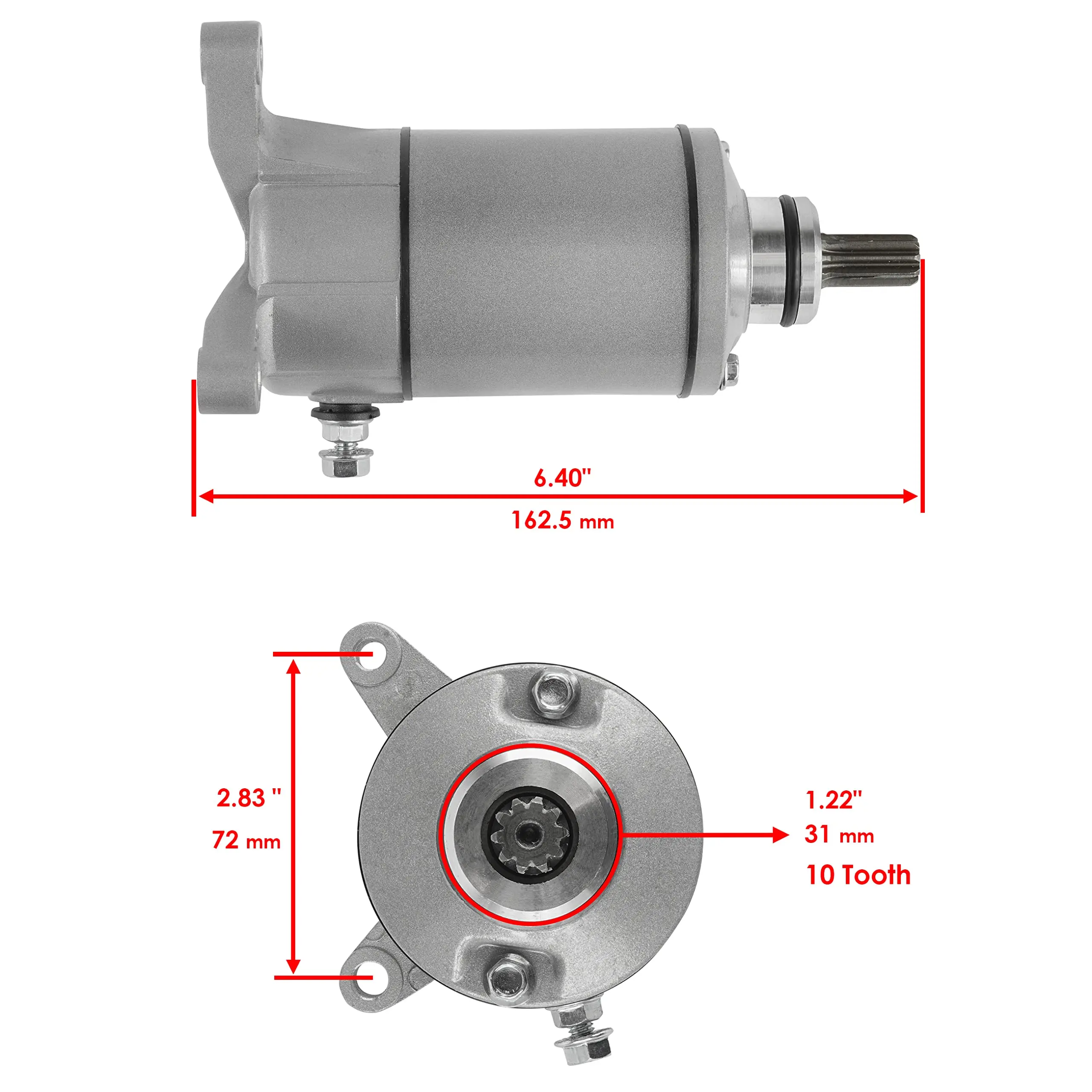 Starter Motor For Suzuki Ozark 250 LT-F250 2002-2014 Quadsport 250 LT-Z250 2004-2009 31100-02C10 18808 410-54046 SMU0058