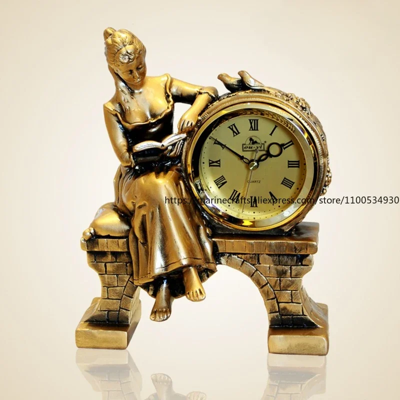 

Настольные часы в европейском стиле для гостиной, креативные часы для домашнего декора, классические настольные часы для спальни