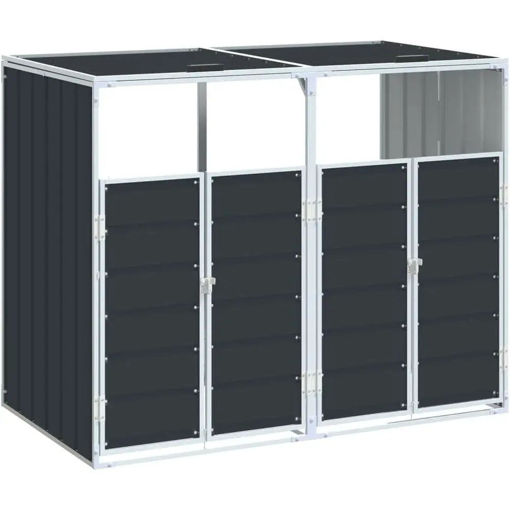 

Двойной контейнер для мусора - Вентилируемый стальной уличный органайзер для отходов с функцией автоматического открывания крышки