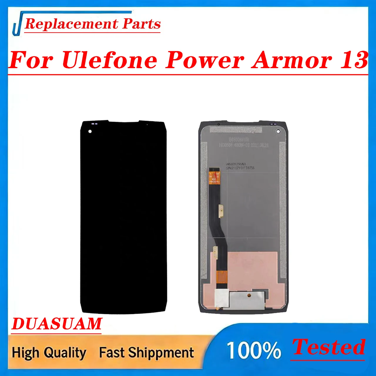 ulefone-power-armor-13用lcdタッチスクリーンアセンブリ-681インチ-fhd-デジタイザー-完全テスト済み-交換修理部品