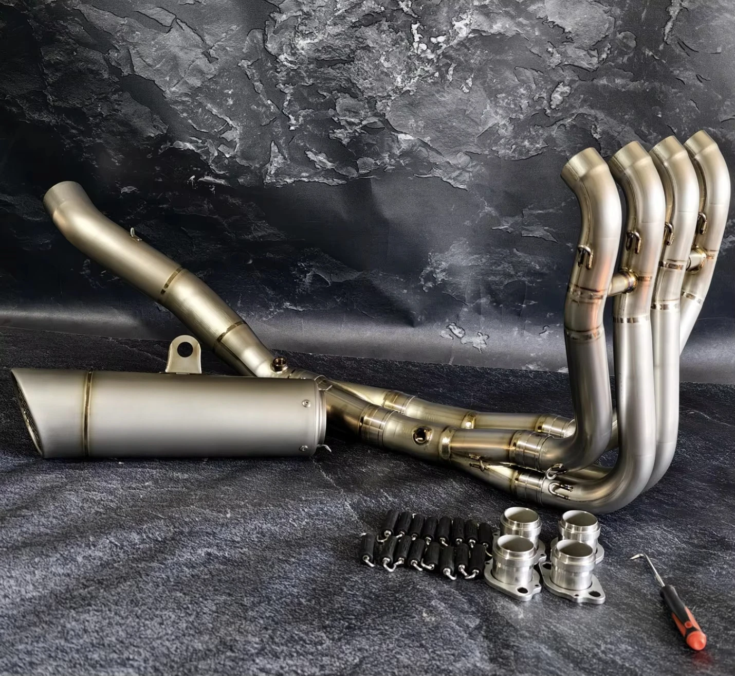 For ZX6R ZX10R SP titanium exhaust full system