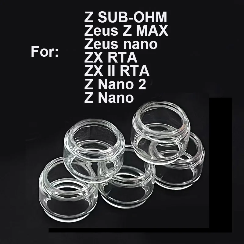 

5PCS Bubble Fat Glass Tube For Zeus Z MAX ZX RTA ZX II RTA Z SUB-OHM TANK Z Nano Tank Z Nano 2 Mini Glass Tank