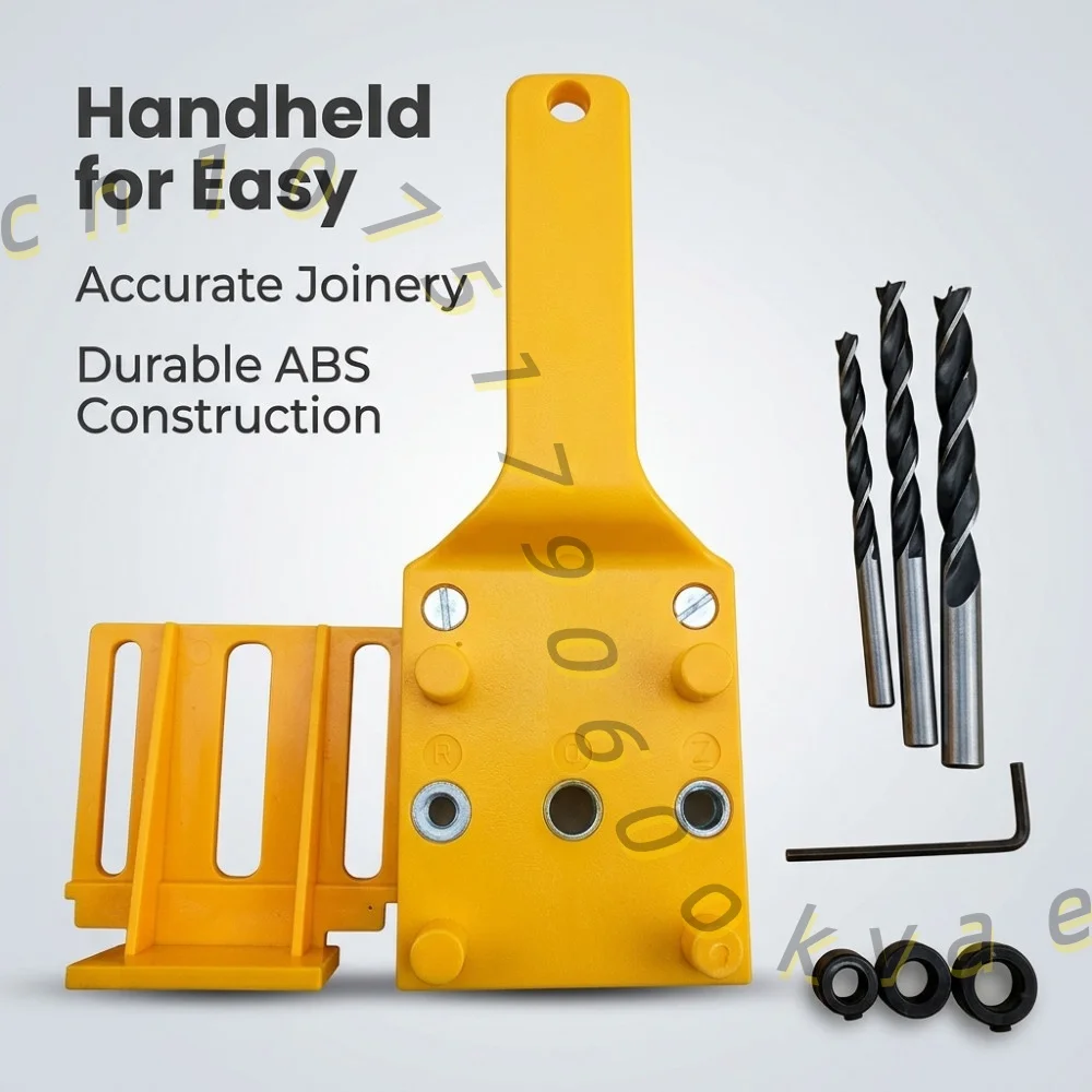 Handheld Wood Board Drilling Locator ABS Plastic Pocket Hole Jig Carpentry Straight Hole Puncher Woodworking Tool