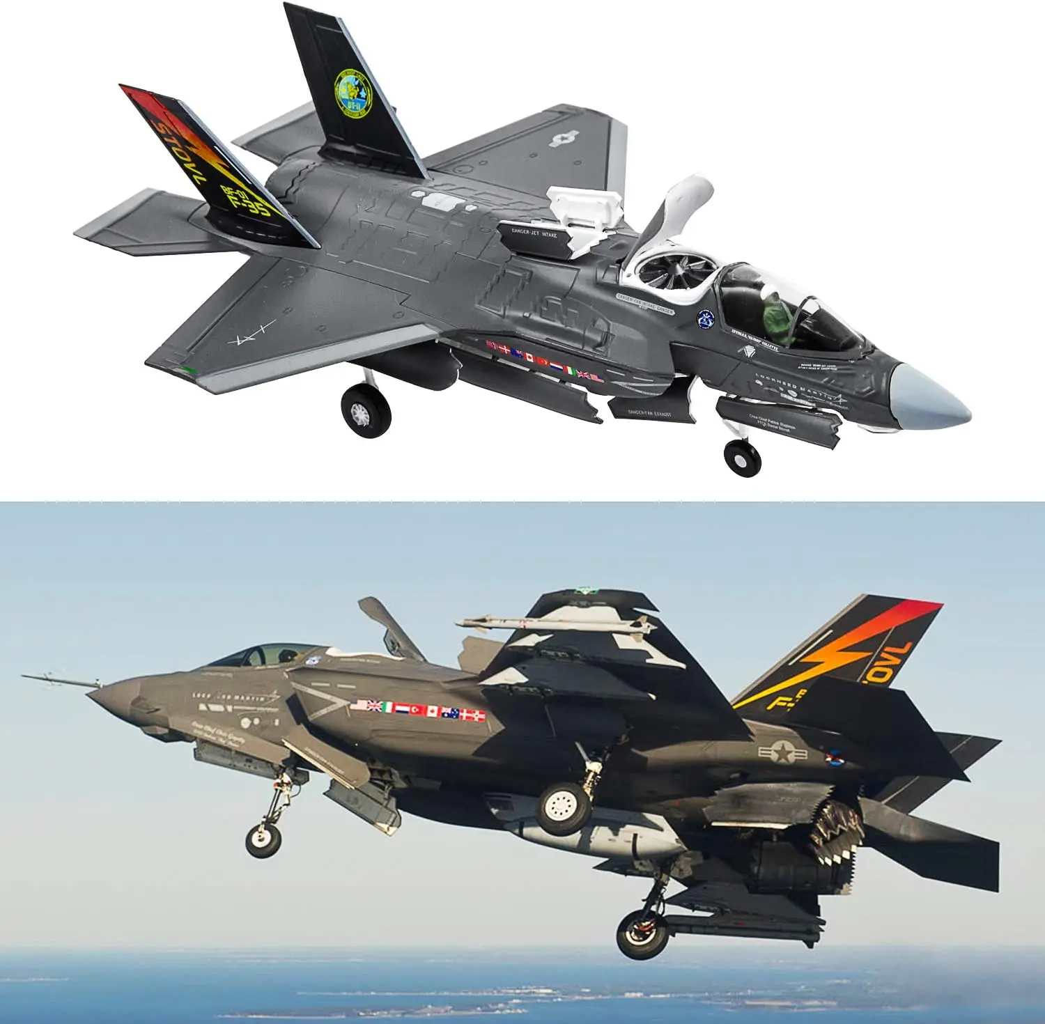 

Diecast 1/72 Scale U.S. Navy F-35B Fighter BF-01 Alloy Material Simulation Model Aircraft Display Ornament Collection Gift