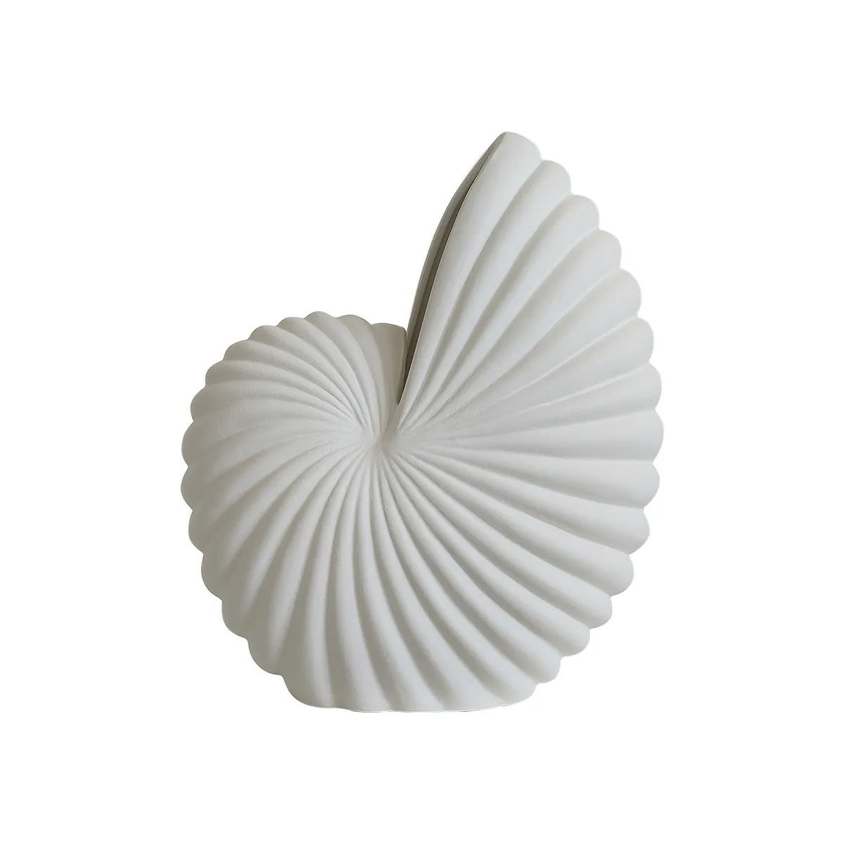 Ceramic artist's works, conch handmade ceramic vase art, homestay flower ware ornament, Chinese style opening gift