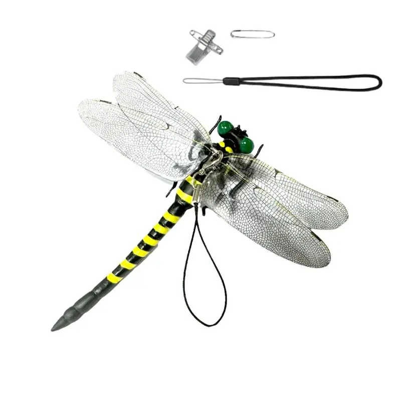 

Dragonfly Decoy Fake Dragonflies Decoy 2 Lanyards Large Decorative Fly Repelling Supplies 4 Ways To Wear Dragonfly Clips Decor