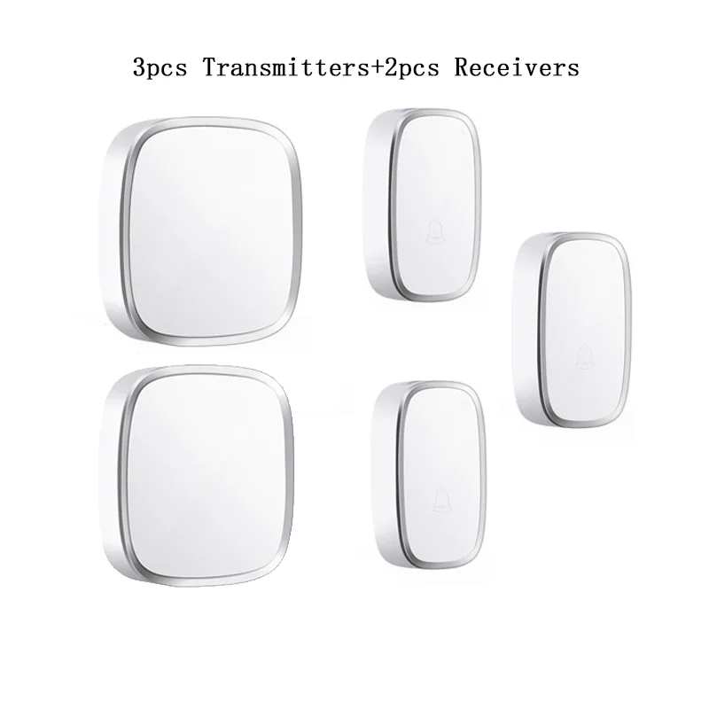 Campanelli per porte Wireless campanello di benvenuto per la casa campanello per porte Dingdong trasmettitore Wireless da 150m + ricevitore campanello intelligente remoto