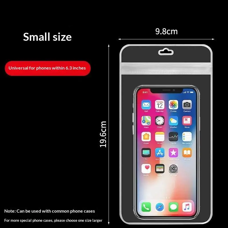 10Pcs 6.3/6.8/7.2inch Universal Waterproof Phone Bag Underwater Summer Swimming Transparent Case Pouch Bag For Most Phones